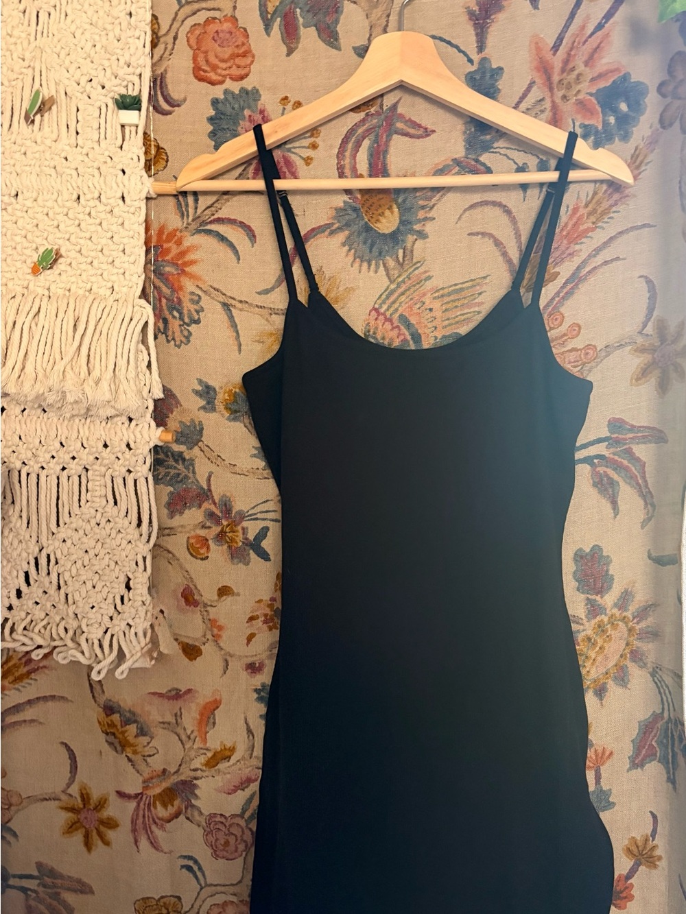 Quince Black Spaghetti Strap Maxi Dress